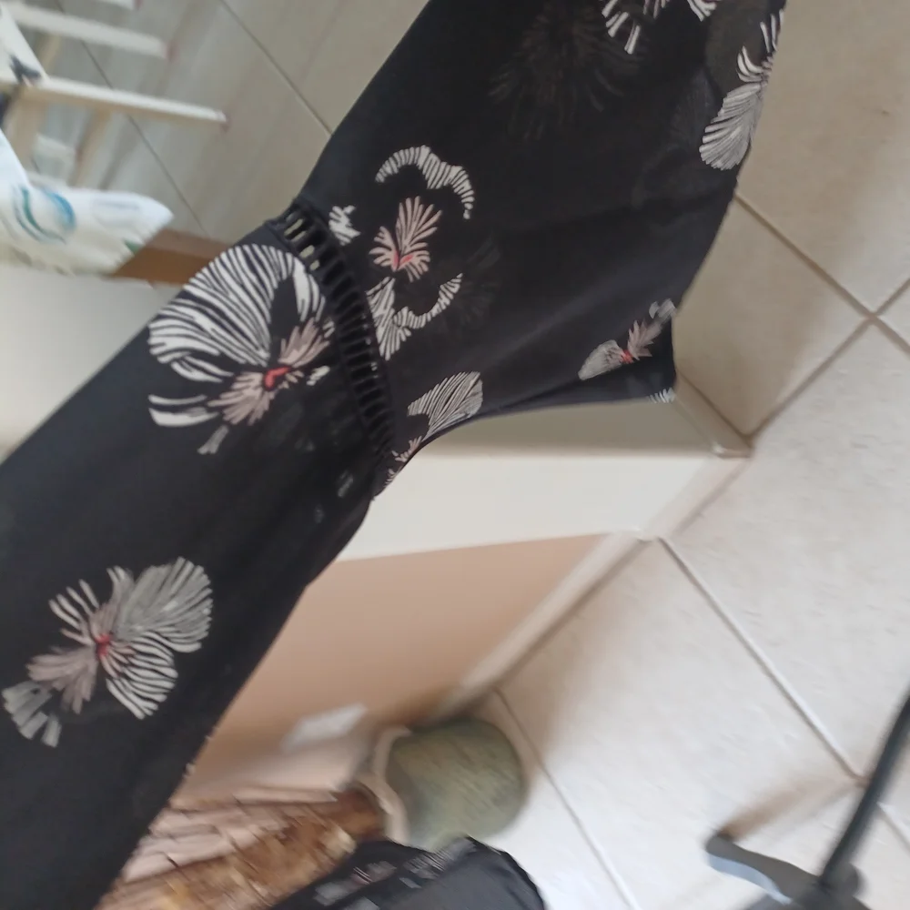 Liz Claiborne Black Shirt with Ruffles - Picture 3 of 4